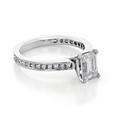 1.00 Ct. Emerald Cut Moissanite Channel-Set Engagement Ring (CR117-M)