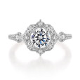 1 ct Round Gabriel Halo White Gold Engagement Ring (ER14411)