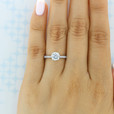 1 ct Tacori Coastal Crescent White Gold Engagement Ring (P104RD65FW)