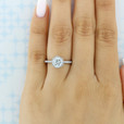 1.25 ct Tacori Petite Crescent White Gold Engagement Ring (HT257215RD7)