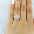 1.00 Ct. Round Moissanite Halo Micro-Prong Engagement Ring (MR16-M)