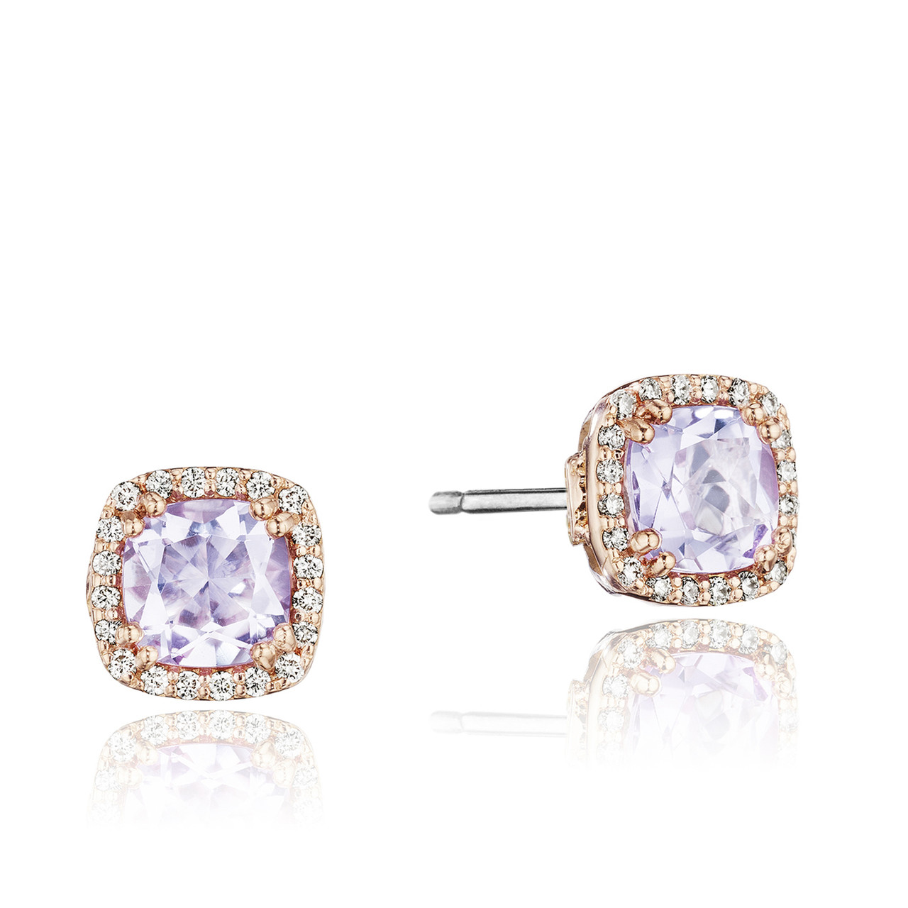 Gold-Tone Dangle Earrings With Purple Stones – Rabbit Creek Market