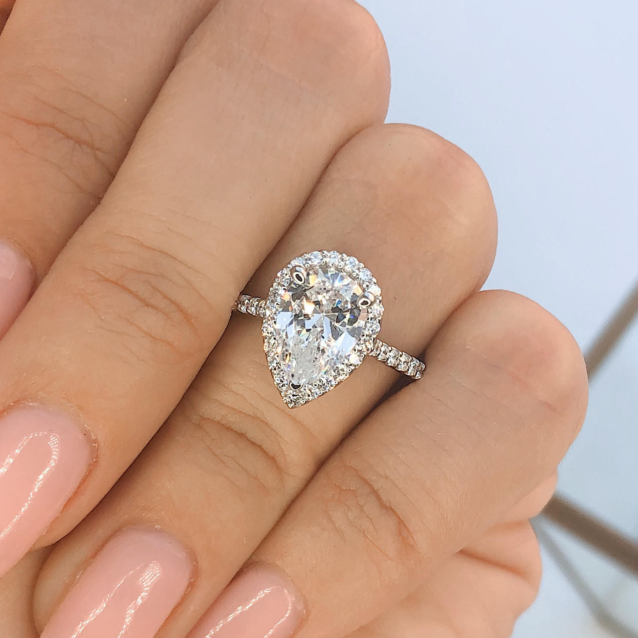 2 ct Oval Pave Engagement Ring | EV30OV | Icing On The Ring