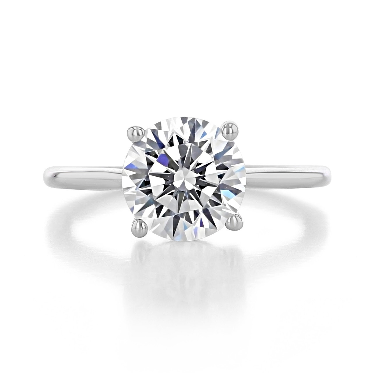 Platinum wedding band with diamond, 2,50 mm. | DAMIANI