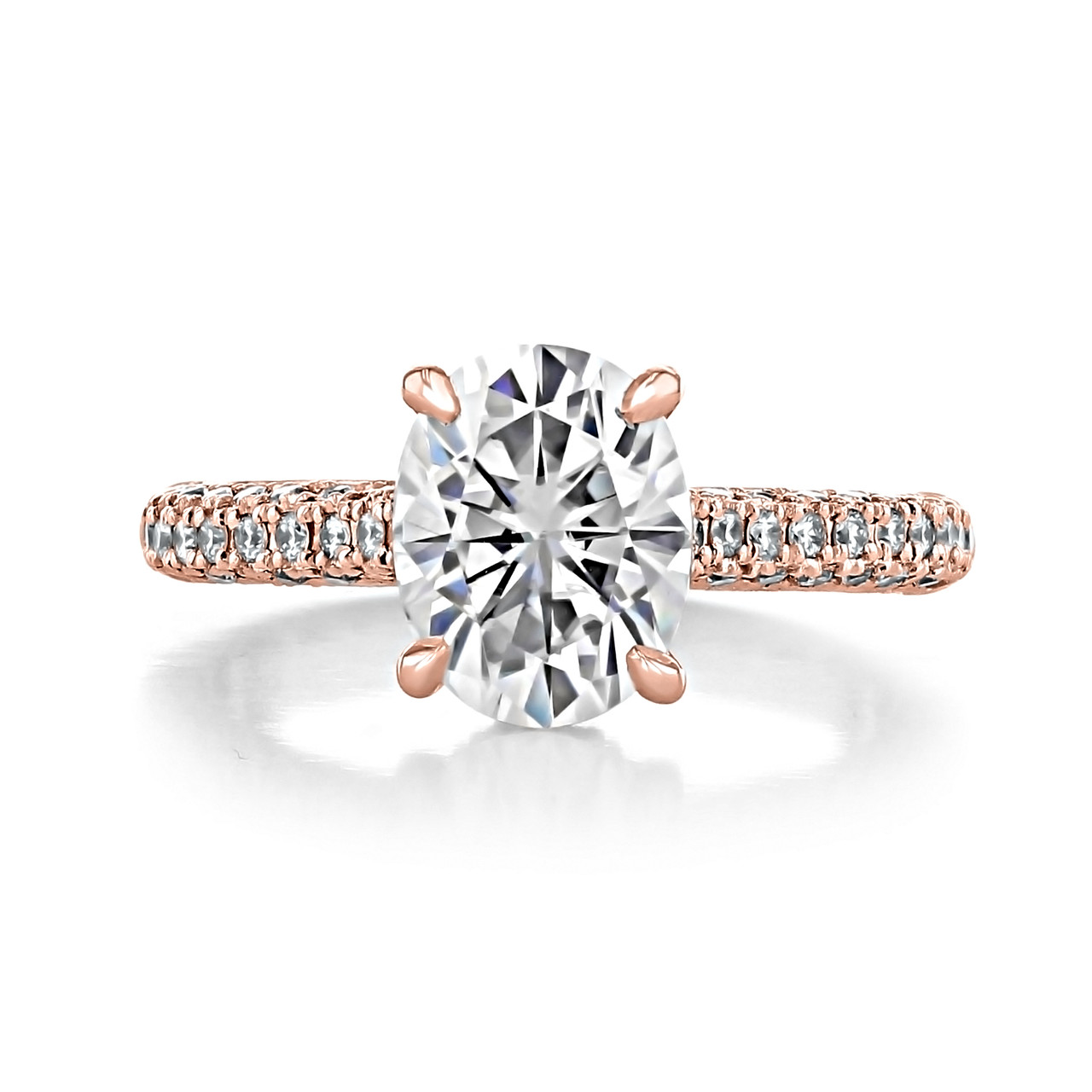 18kt rose gold Charlie diamond ring