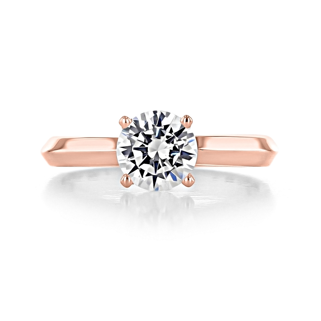 Vintage Engagement Ring Rose Gold and Diamond ENG18 - Doron Merav