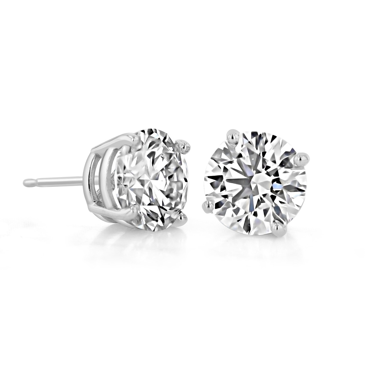 Amazon.com: IGI Certified 1 Carat D-E Color Lab Grown Diamond Stud Earrings  for Women I 14k White Gold Earrings I Secure Screw Back Earrings Made in  USA by Beverly Hills Jewelers: Clothing,