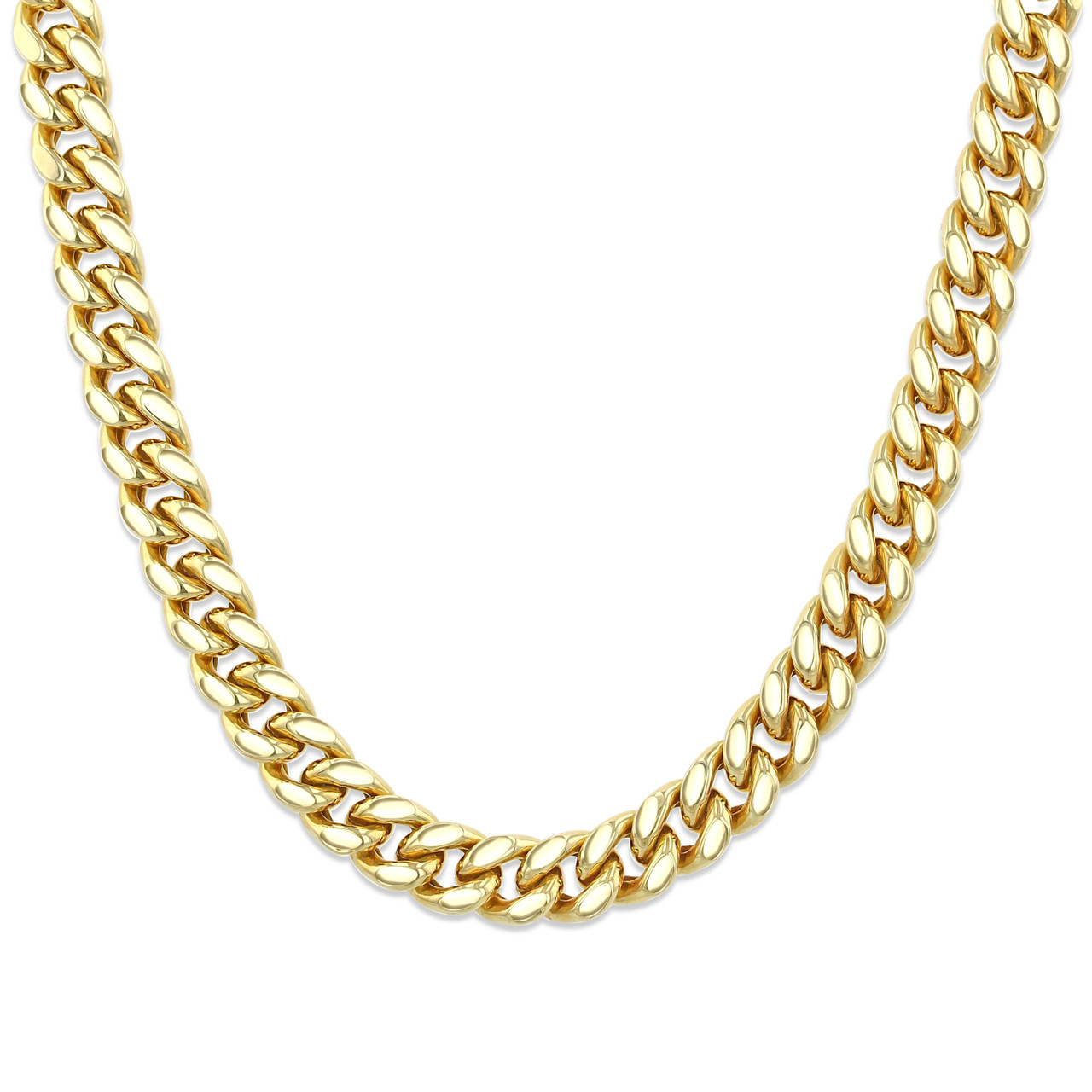 14K Rose Gold Chain - Hollow Rose Miami Cuban Link Chain