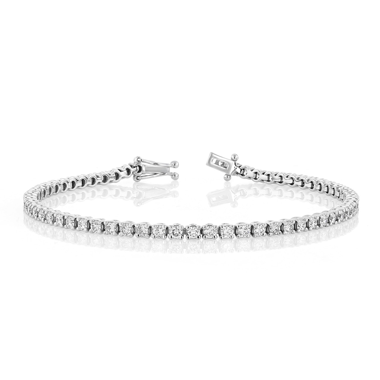 Platinum And Diamond Tennis Bracelet Available For