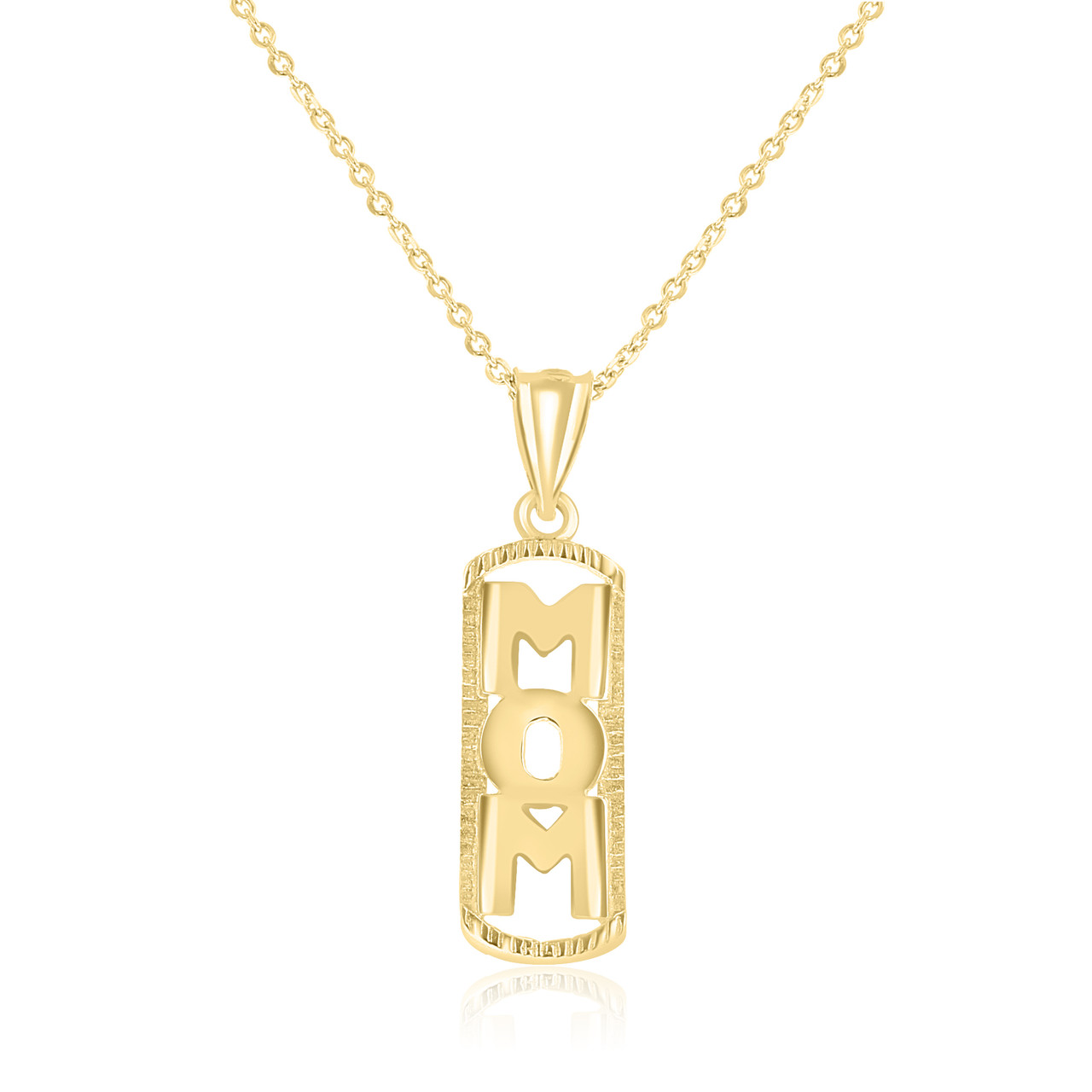 14K Yellow Gold Mom Pendant | Icing On The Ring | 5001979