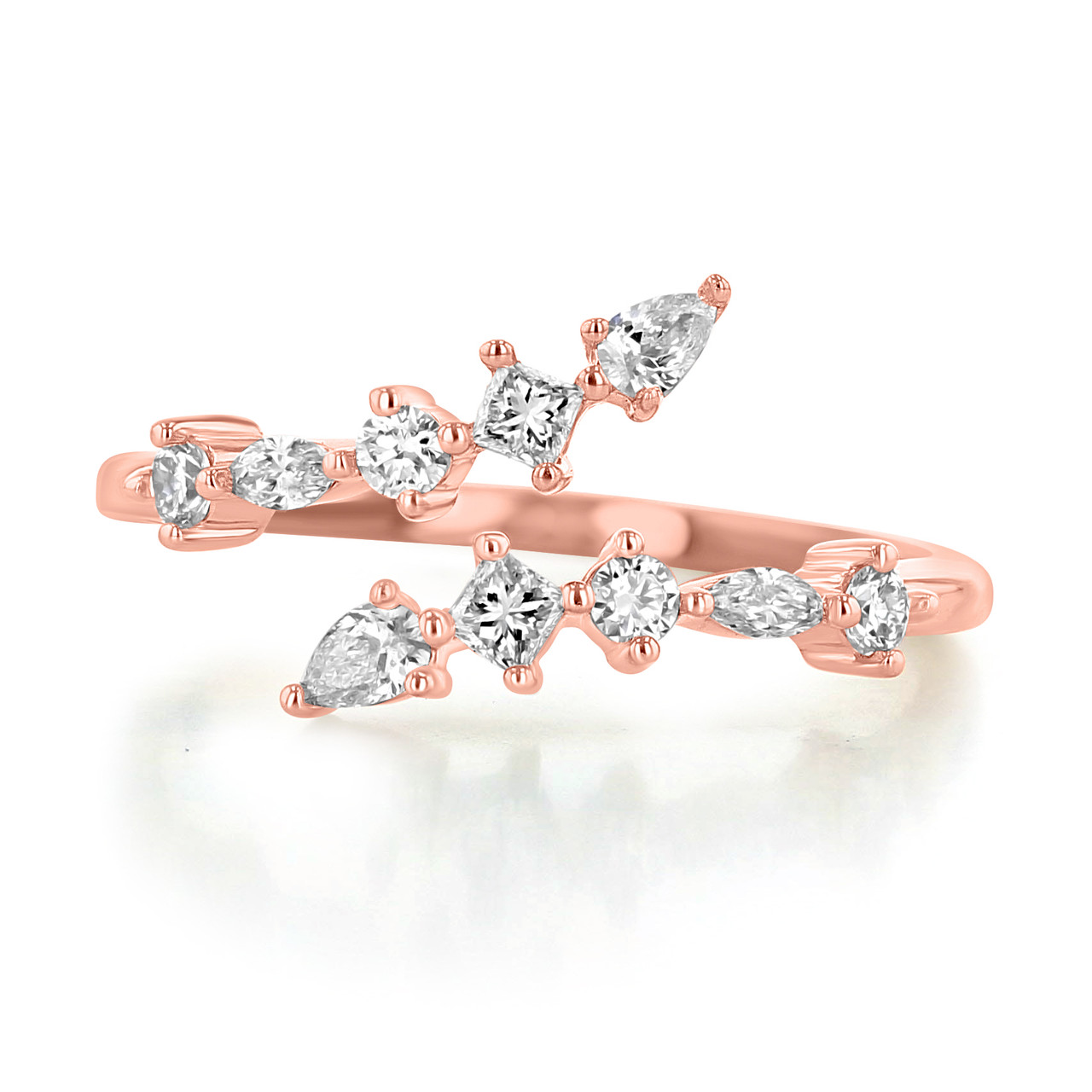 Rose gold store prong setting