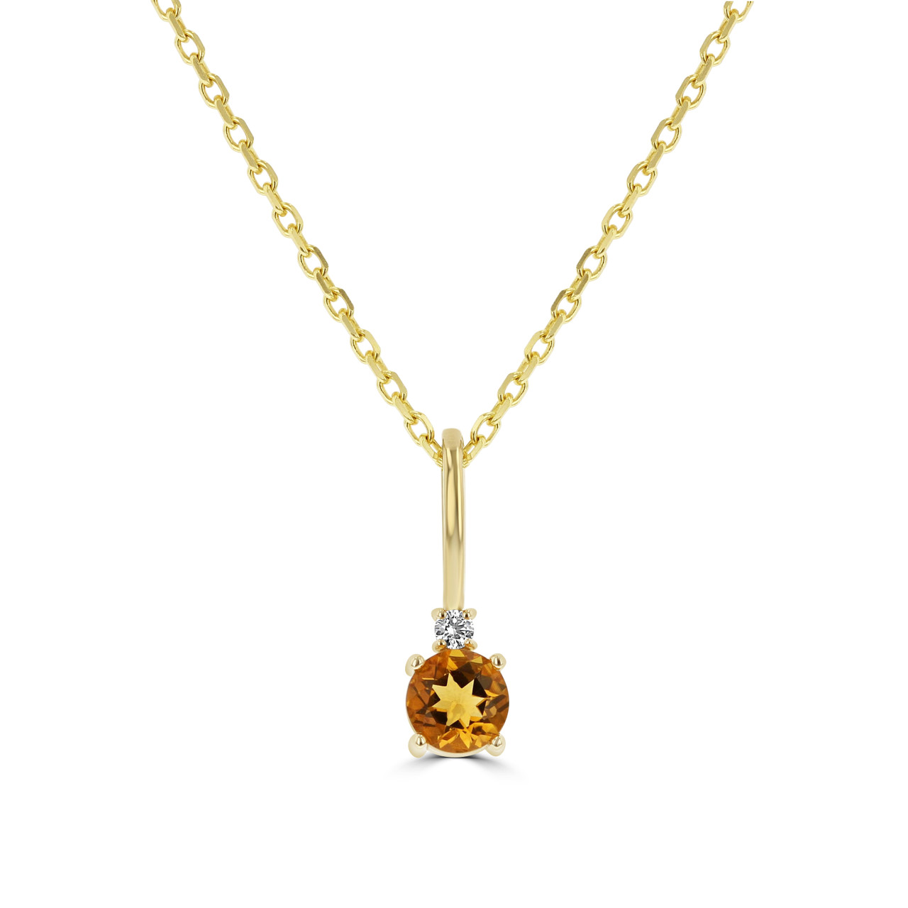 14k gold clearance citrine pendant