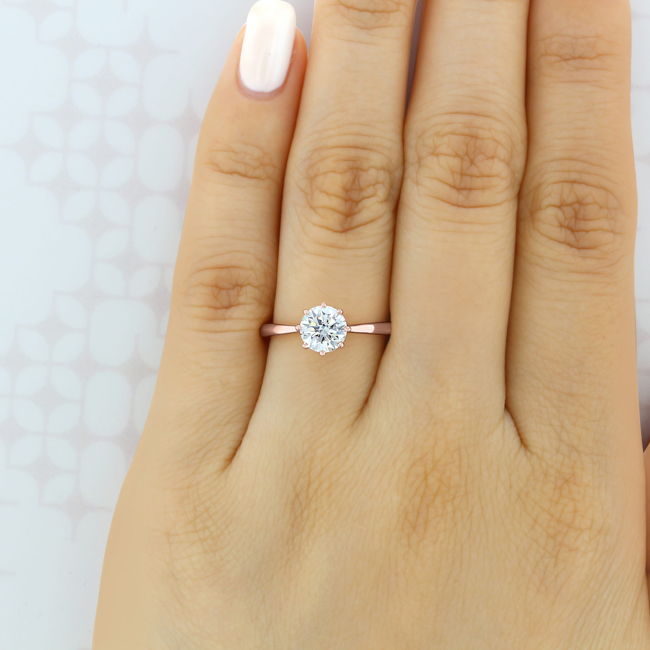 1 carat round solitaire diamond ring