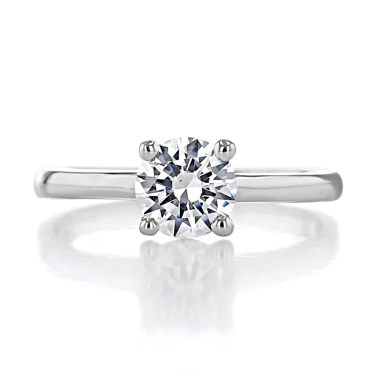 1.00 Ct. Round Moissanite Solitaire Engagement Ring (SO53-M)