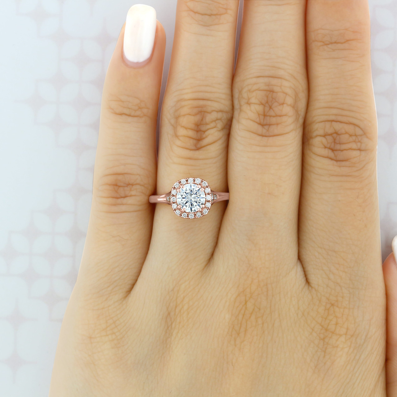 solitaire diamond ring with halo