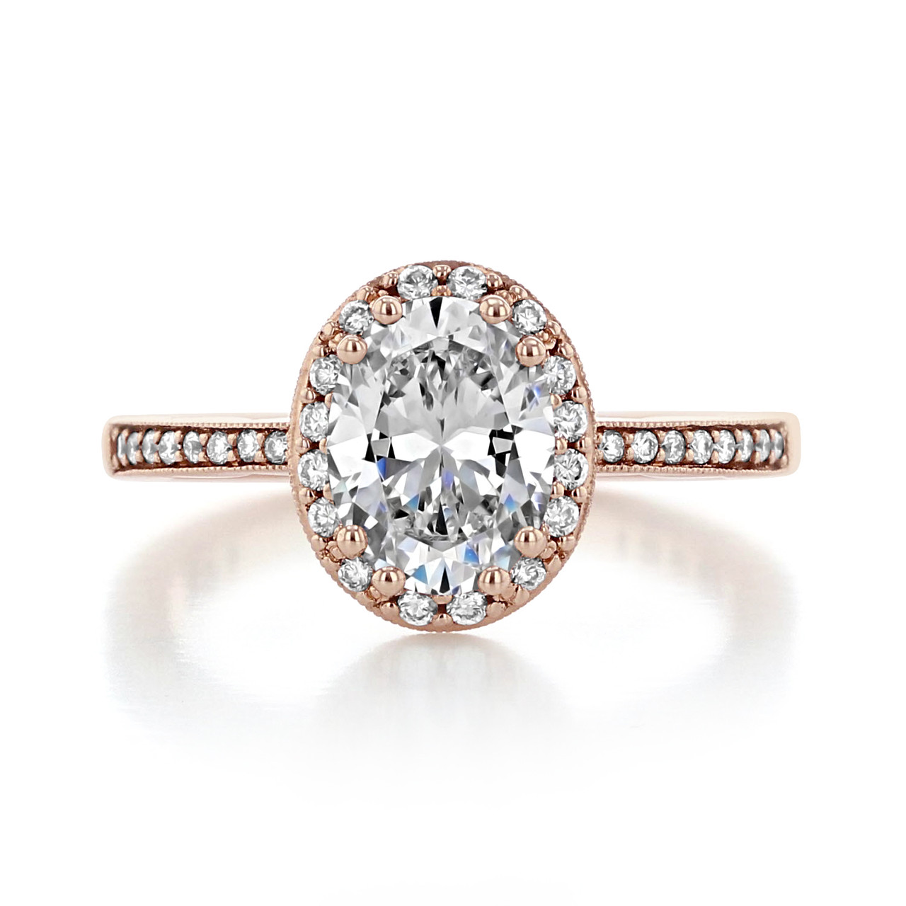 rose gold engagement rings tacori