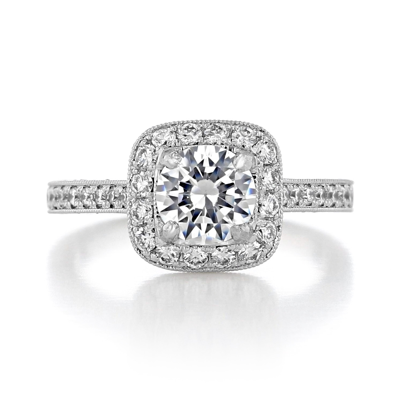 $3,200 Platinum 0.75ct Princess Cut Diamond Channel Set Wedding Band Ring  5.5