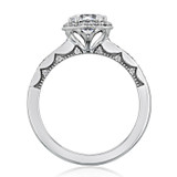 1.00 Ct. Round Moissanite Tacori Coastal Crescent Halo Engagement Ring (P103RD65FW-M)