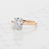 2.10 Ct. Oval Shape Moissanite Solitaire Two-Tone Engagement Ring (2006159)