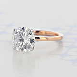 3.00 Ct. Round Shape Moissanite Solitaire Two-Tone Engagement Ring (2006277)