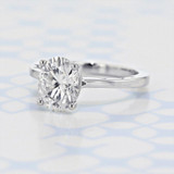 2.10 Ct. Oval Shape Moissanite Tacori Coastal Crescent White Gold Engagement Ring (2006365)