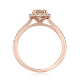 Oval Rose Gold Morganite Engagement Ring (R861-4)
