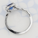 1.20 ct Round Shape Sapphire Tacori Sculpted Crescent White Gold Engagement Ring (2006278)