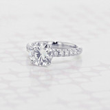 2.20 Ct. Round Shape Moissanite Gabriel NY Prong White Gold Engagement Ring (2005394)