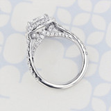 1.90 ct Round Shape Lab Cultivated Diamond Gabriel NY Halo White Gold Engagement Ring (2006172)