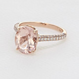 Rose Gold Morganite Engagement Ring (R922-4)