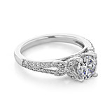 1 ct Round Micro-Prong Split Body White Gold Engagement Ring (FG436)