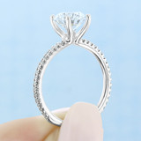 2 ct Round Micro-Prong White Gold Engagement Ring (BR0260-200)