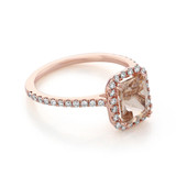 Rose Gold Morganite Engagement Ring (R1052-4)