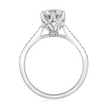 1 ct Round 6-Prong Pavé White Gold Engagement Ring (MR8)