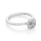 1.25 ct Danhov Per Lei Bezel White Gold Engagement Ring  (LE100-AS)