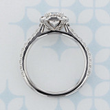 0.90 ct Round Shape Lab Cultivated Diamond Halo White Gold Engagement Ring (2006745)