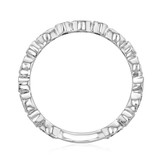 14K White Gold Round Marquise Alternating Pavé-Set Diamond Band (LR5701)