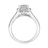 1 ct Round Halo Triple Row White Gold Engagement Ring (DC60)