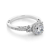 1 ct Tacori Dantela White Gold Engagement Ring (2623RDSMP)