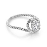 1 ct Danhov Abbraccio Swirl Platinum Engagement Ring  (AE135-PL)