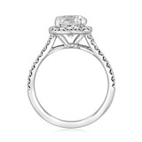 1.25 ct Round Halo Micro-Prong Platinum Engagement Ring (CR172-PL)