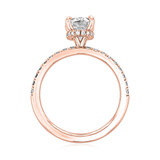 1.50 ct Oval Hidden Halo Rose Gold Engagement Ring (CR19OV-RG)