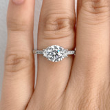 1.00 ct Tacori Simply Three Stone White Gold Engagement Ring (2659RD65W)