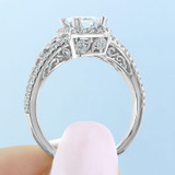 1.25 ct Emerald Gabriel Halo Engagement Ring (GC56)