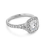 1.50 ct Round Halo White Gold Engagement Ring (CR172A)