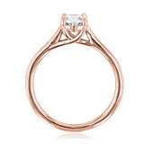 2.25 Ct. Oval Shape Moissanite  Rose Gold Solitaire Engagement Ring (SO78)