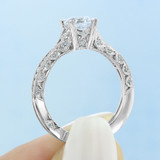 0.75ct Tacori Classic Crescent Engagement Ring (2645RD61/2W)