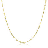 14K Yellow Gold Beaded Link Necklace (5001935)