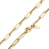 14K Yellow Gold 4MM Paper Clip Chain (5001884)