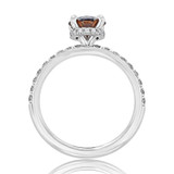 1 ct Grey Round Hidden Halo White Gold Engagement Ring (CR19-WG)